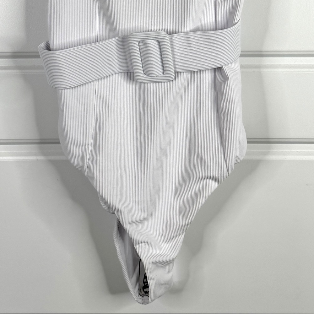 BEACH RIOT Anthropologie Sydney NEW One Piece Belted Swimsuit Size XS White - Picture 6 of 12